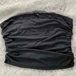 black lace lined tube top